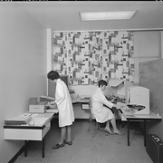 Staff working with Recordak equipment, 1967